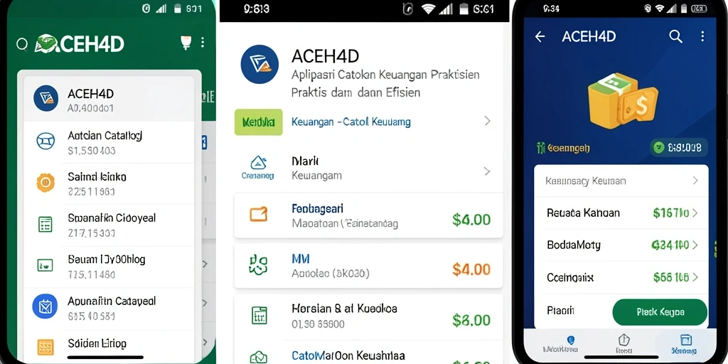 Tampilan antarmuka ACEH4D yang sederhana dan fungsional untuk catatan keuangan.