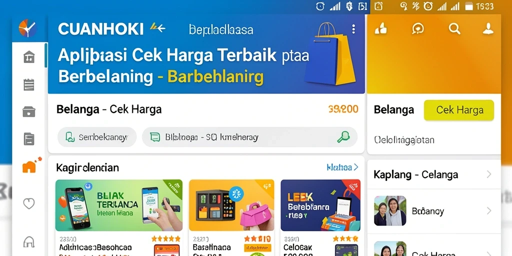 Tampilan antarmuka utama CUANHOKI untuk Cek Harga