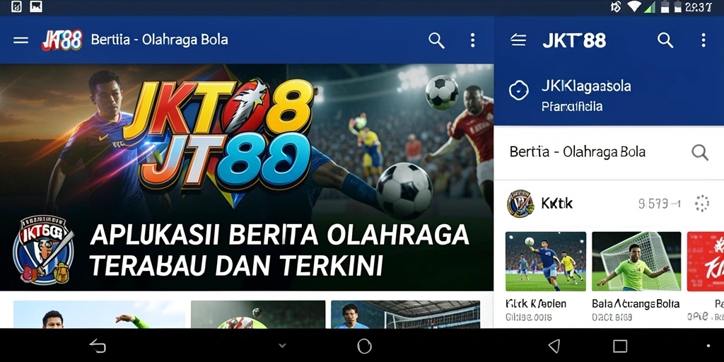 Antarmuka JKT88 menampilkan berita terkini olahraga bola dengan jelas.
