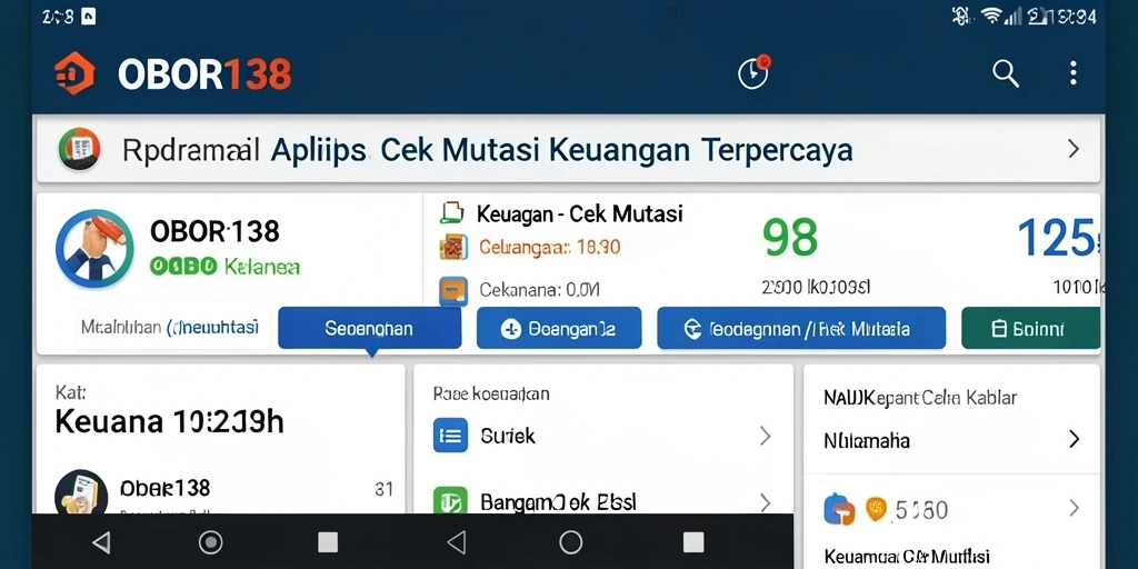 Antarmuka OBOR138 yang jelas dan informatif untuk cek mutasi.