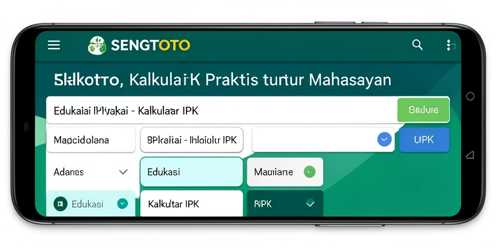 Tampilan antarmuka SENGTOTO yang sederhana dan fungsional dalam menghitung IPK.