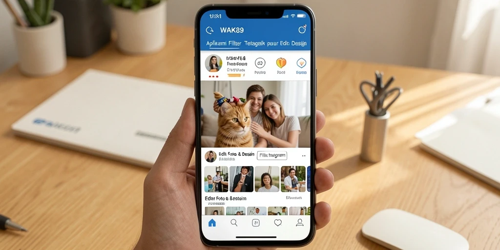 Antarmuka pengguna WAK89 untuk filter Instagram yang menarik.