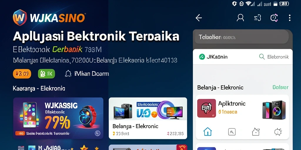 Screenshot antarmuka WJKASINO menunjukkan fungsi belanja elektronik secara lengkap.